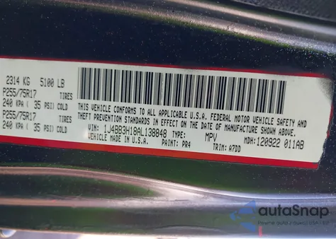 2010 Jeep Wrangler Unlimited Sport из США, поврежденный, VIN 1J4BB3H18AL138848